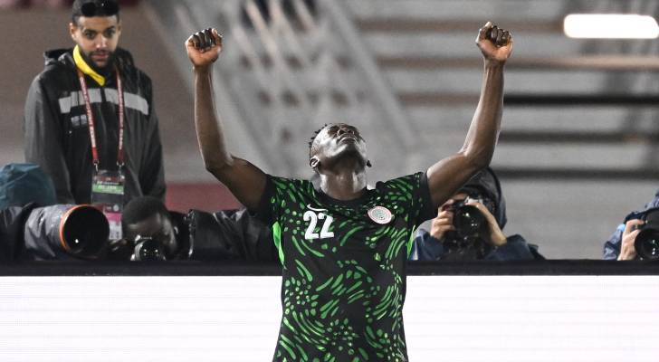 احتفال لاعب نيجيريا