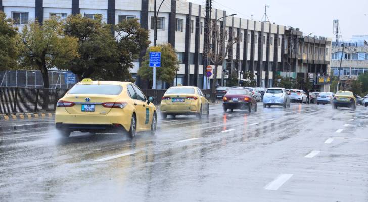 آثار المنخفض الجوي في الآردن