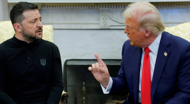 الرئيس الأمريكي دونالد ترمب و  الرئيس الاوكراني فلوديمير زيلينسكي