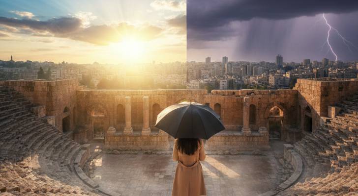 صورة مولدة بالذكاء الاصطناعي للتقلبات الجوية