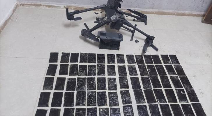 الجيش العربي: المنطقة العسكرية الجنوبية تحبط محاولة تهريب مواد مخدرة بواسطة طائرة مسيرة