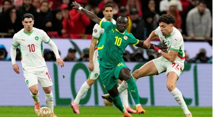 من مباراة المنتخب المغربي والسنغالي