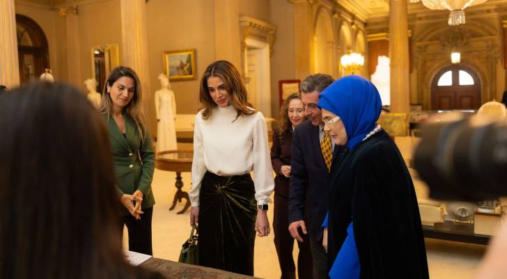 الملكة رانيا العبدالله تلتقي السيدة الأولى لتركيا أمينة أردوغان في إسطنبول
