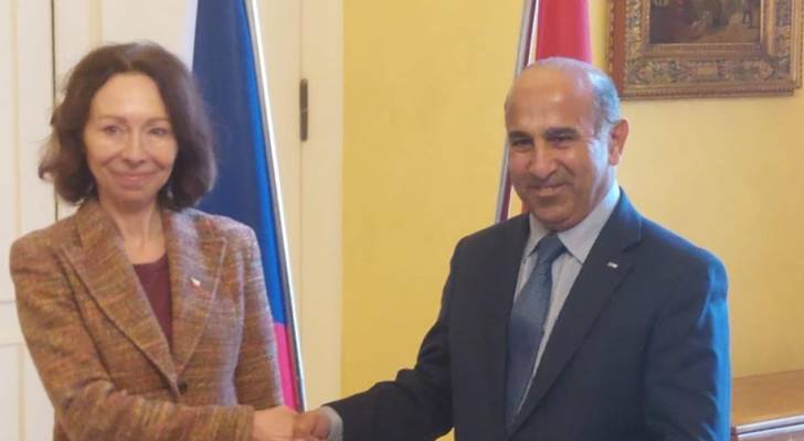 أمين عام وزارة الخارجية وشؤون المغتربين السفير ضيف الله الفايز و سكرتير الدولة في جمهورية التشيك راديك روبش
