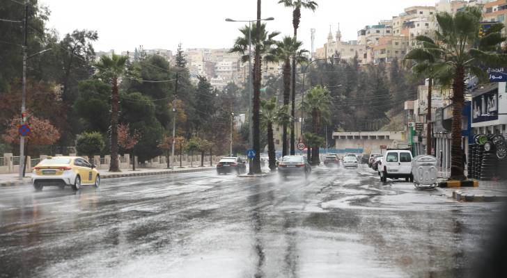 أجواء ماطرة في الأردن