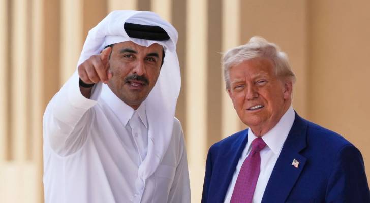 الرئيس الأمريكي دونالد ترمب وأمير قطر الشيخ تميم بن حمد آل ثاني