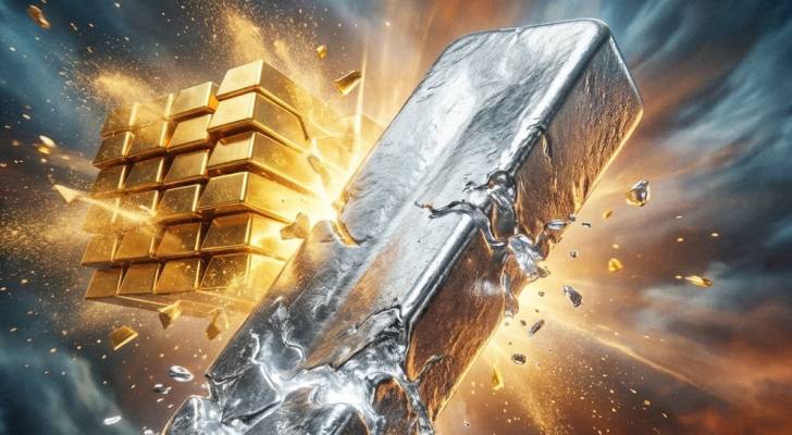 الذهب والفضة - صورة تم توليدها بالذكاء الاصطناعي