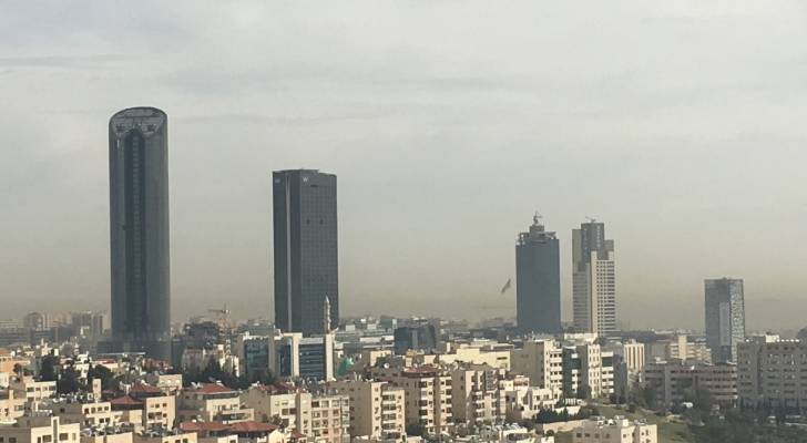 أجواء مغبرة في الأردن