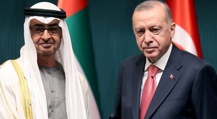 الشيخ محمد بن زايد آل نهيان رئيس الإمارات و الرئيس التركي رجب طيب أردوغان