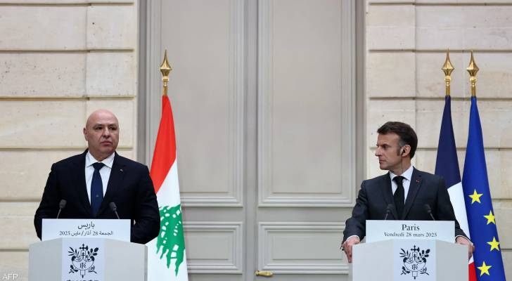 الرئيس البناني جوزيف عون والرئيس الفرنسي ماكرون