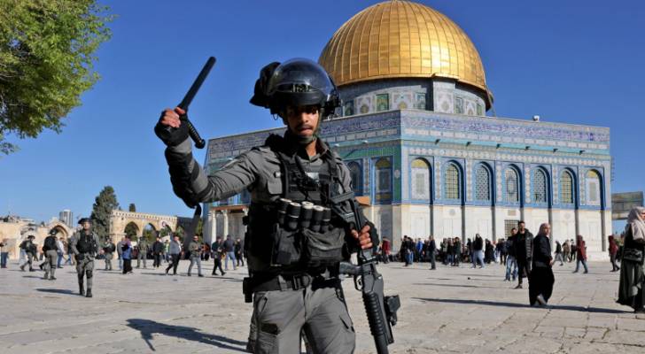 صورة أرشيفية لقوات الاحتلال في باحات المسجد الأقصى المبارك