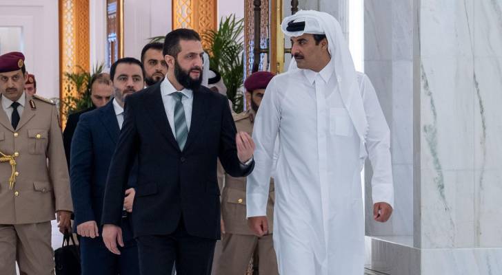 أمير دولة قطر، الشيخ تميم بن حمد آل ثاني و الرئيس السوري أحمد الشرع