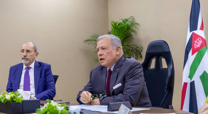 الملك يشارك باجتماع عبر تقنية الاتصال المرئي مع قادة من الاتحاد الأوروبي ودول المنطقة