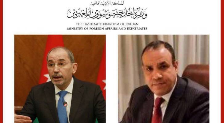 وزير الخارجية الأردني أيمن الصفدي ونظيره المصري بدر عبد العاطي