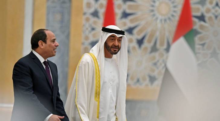 الرئيس المصري عبد الفتاح السيسي , ولارئيس دولة الإمارات محمد بن زايد