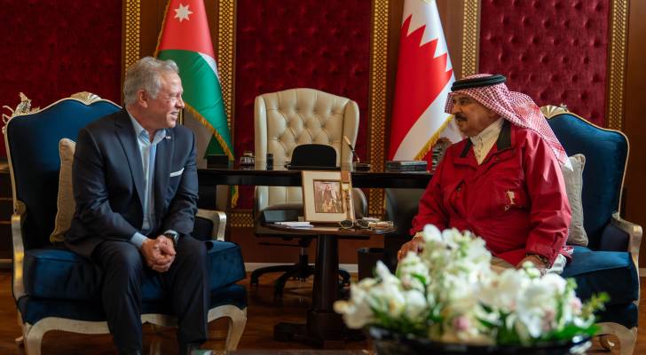 جلالة الملك عبدﷲ الثاني والملك حمد بن عيسى آل خليفة، ملك مملكة البحرين