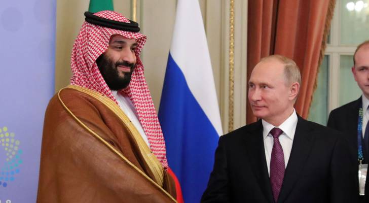 الرئيس الروسي فلاديمير بوتين وولي العهد السعودي محمد بن سلمان