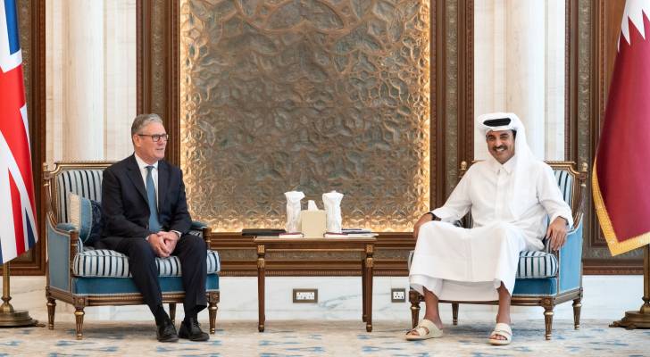 أمير قطر تميم بن حمد يستقبل رئيس الوزراء البريطاني كير  ستارمر