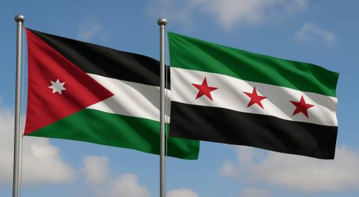 علم سوريا وعلم الأردن
