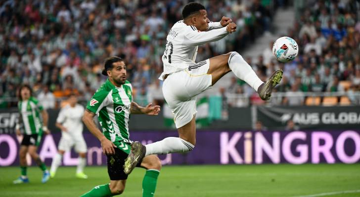 لاعب ريال مدريد مبابي في لقطة من الدوري الاسباني