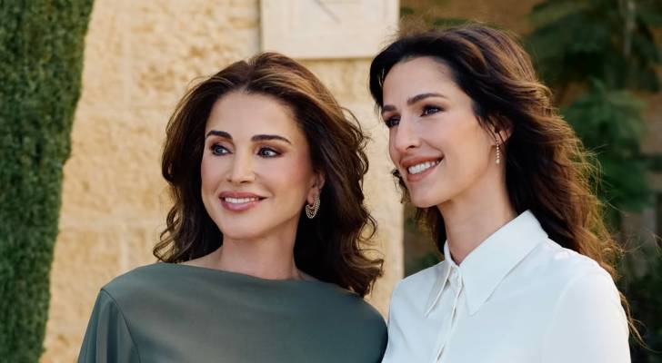 الملكة رانيا والأميرة رجوة