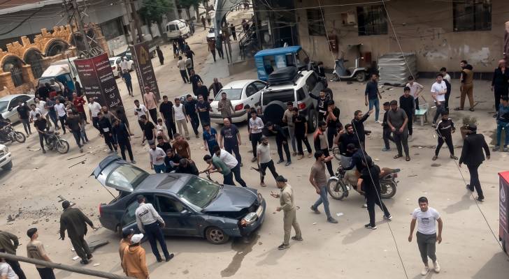 صورة لحظة وقوع انفجار في منطقة السيدة زينب في دمشق