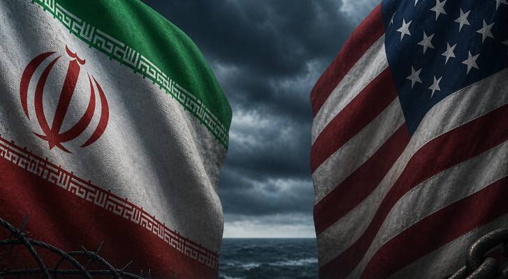 العلم الأمريكي - العلم الإيراني
