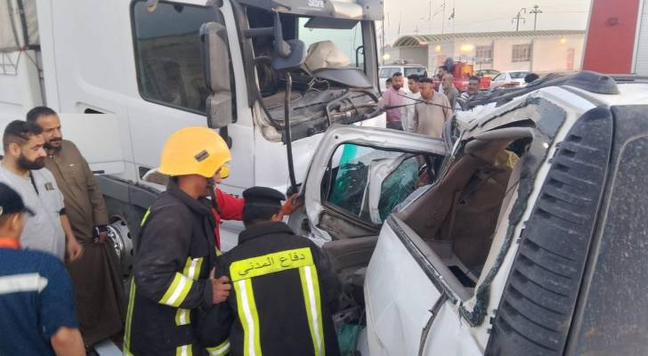حادث سير بمحافظة الديوانية في العراق