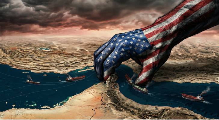 صورة معدة بالذكاء الاصطناعي لخنق الاقتصاد الإيراني