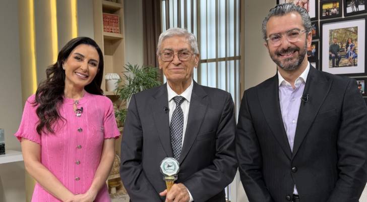 رئيس مجلس إدارة "مجموعة الصايغ"، السيد ميشيل الصايغ برفقة ميس نوباني وفؤاد الكرشة