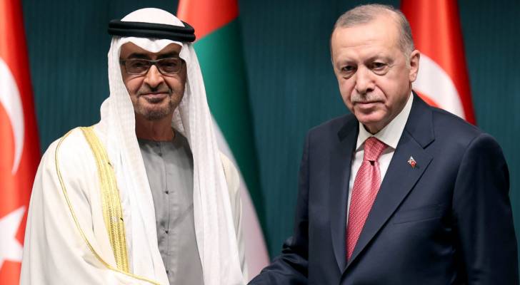 الرئيس الإماراتي محمد بن زايد والرئيس التركي أردوغان