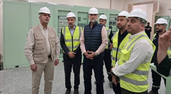 الخرابشة والبطاينة يتفقدان مشروع محطة تحويل الزرقاء الصناعية