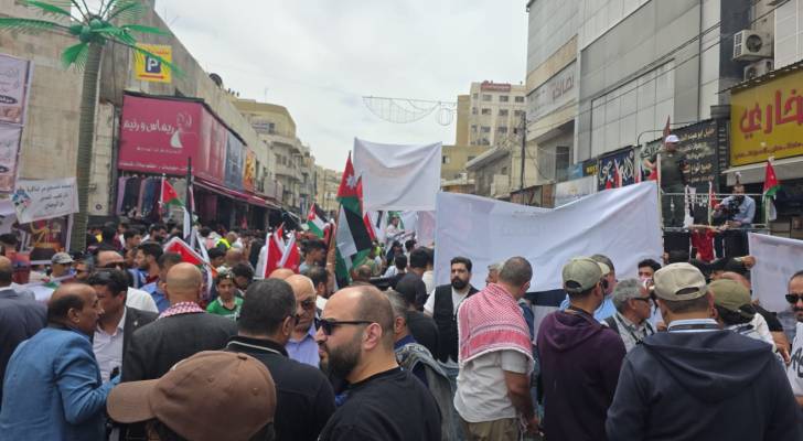 وقفة للأردنيين بوسط البلد احياء لذكرى النكبة