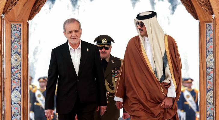 أمير قطر والرئيس الإيراني