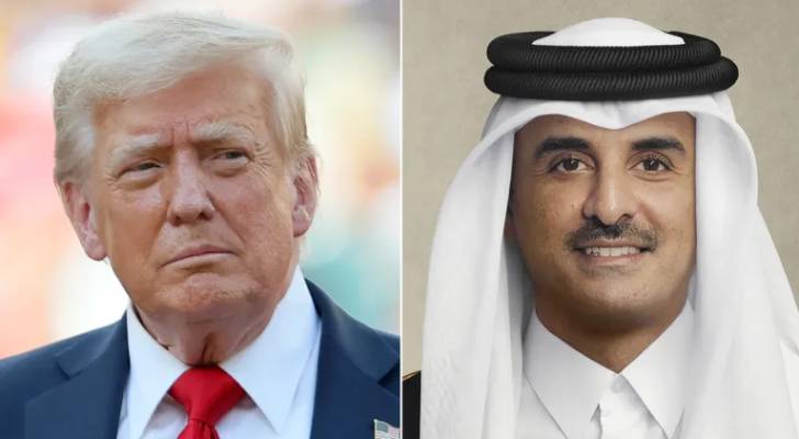 أمير قطر الشيخ تميم بن حمد آل ثاني والرئيس الأمريكي دونالد ترمب