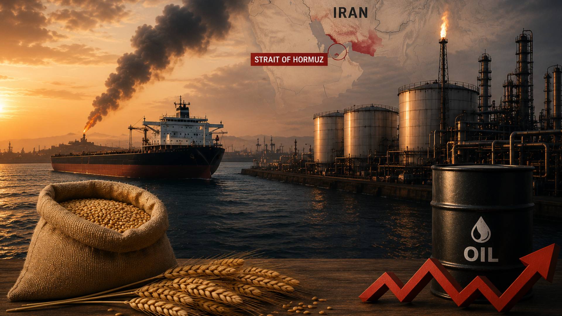 تداعيات حرب إيران وإغلاق مضيق هرمز ترفع أسعار القمح وتكاليف الطاقة عالميا