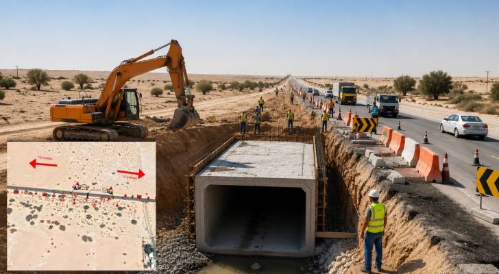 صورة تعبيرية مع خريطة التحويلة المرورية
