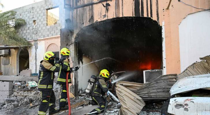 آثار هجوم بطائرات مسيرة إيرانية على البحرين