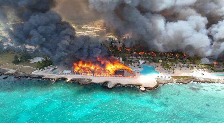 حريق في فندق فيفا ويندهام دومينيكوس جمهورية الدومينيكان