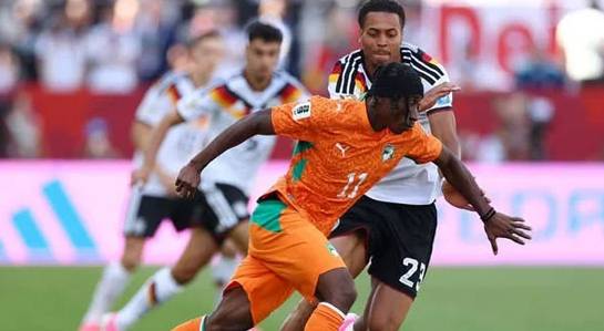 كوت ديفوار تفاجئ ألمانيا وتتقدم 1-0 في شوط الأول
