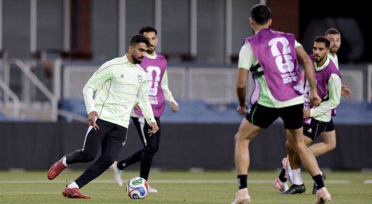 من التدريب الأخير للمنتخب الوطني