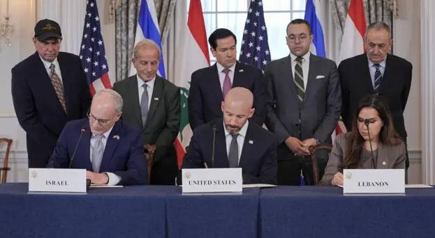 توقيع الاتفاق بين تل أبيب ولبنان