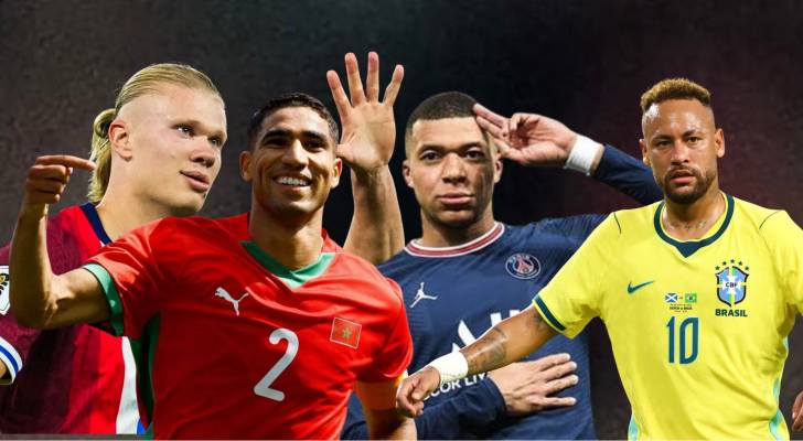 نيمار ومبابي وحكيمي وهالاند