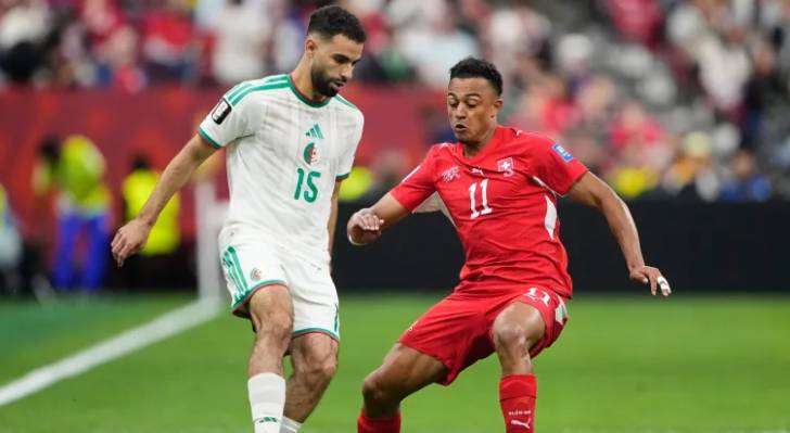 من مباراة الجزائر وسويسرا
