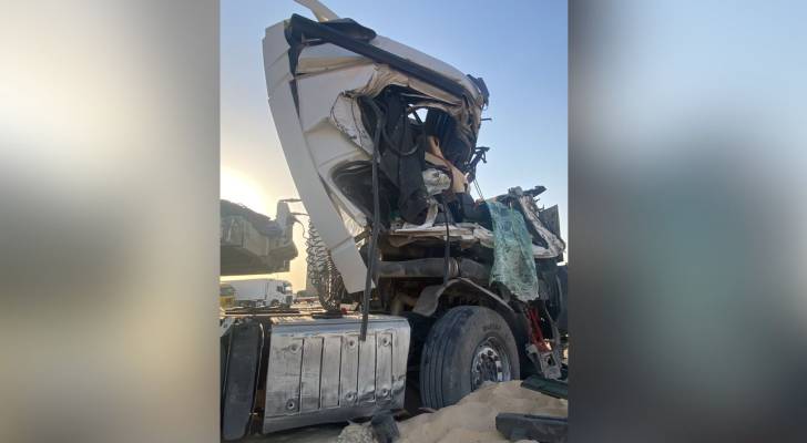 انقلاب شاحنة أردنية في السعودية