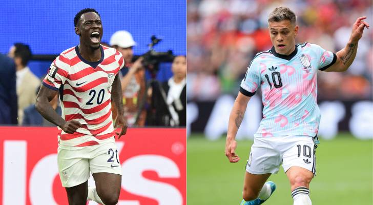 المهاجم الأمريكي فولارين بالوغون واللاعب البلجيكي لياندرو تروسارد