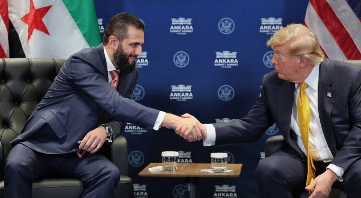 الرئيس الأمريكي دونالد ترمب والرئيس السوري أحمد الشرع