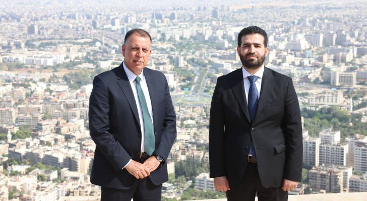 وزير الداخلية مازن الفراية و وزير الداخلية السوري أنس خطاب
