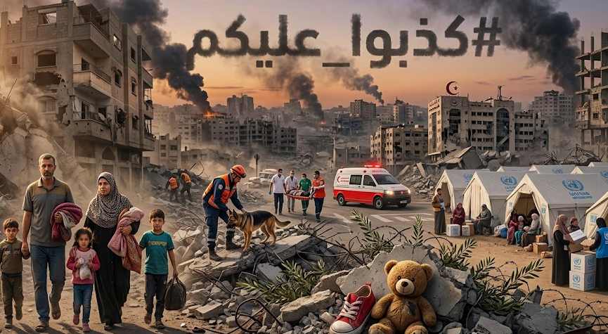 "كذبوا عليكم".. حملة رقمية فلسطينية تفضح زيف التهدئة وتوثق استمرار الإبادة في غزة