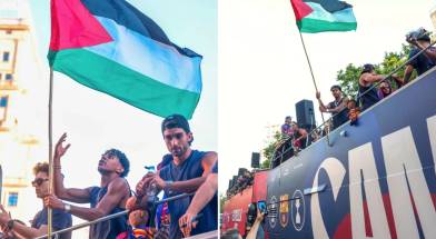 لامين يامال يرفع العلم الفلسطيني